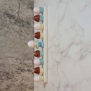 Ceramic cupcake menorah